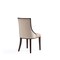 Manhattan Comfort Fifth Avenue Faux Leather and Velvet Dining Chair (Set of Two) in Tan and Walnut DC008-TN - alternate 9